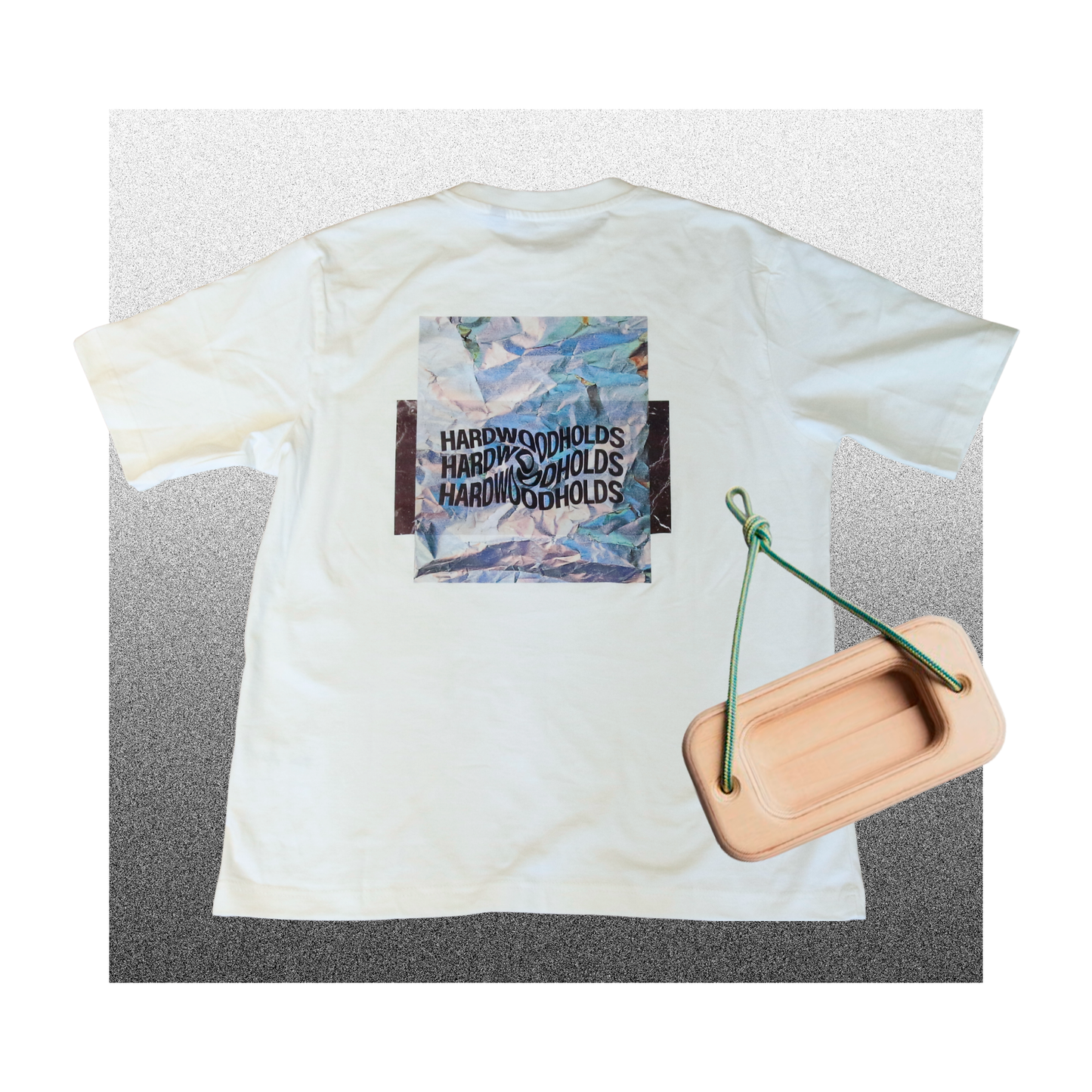 White T-shirt and Hangboard Gift Bundle