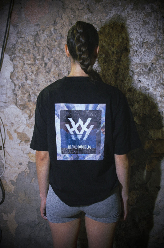 OVERSIZED BLACK HARDWOODHOLDS  T-SHIRT